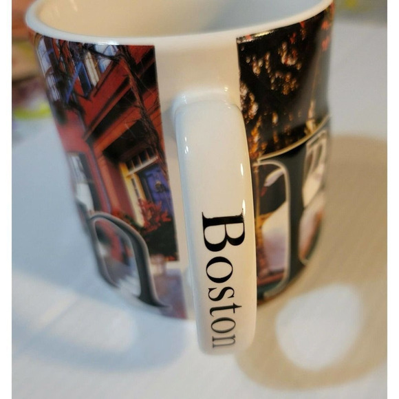 Boston Massachusetts City 3D Coffee Cup 18 oz Mug Americaware Color Relief 2012 - Picture 5 of 8